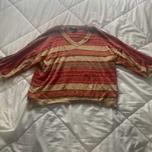 Colorful v-neck sweater